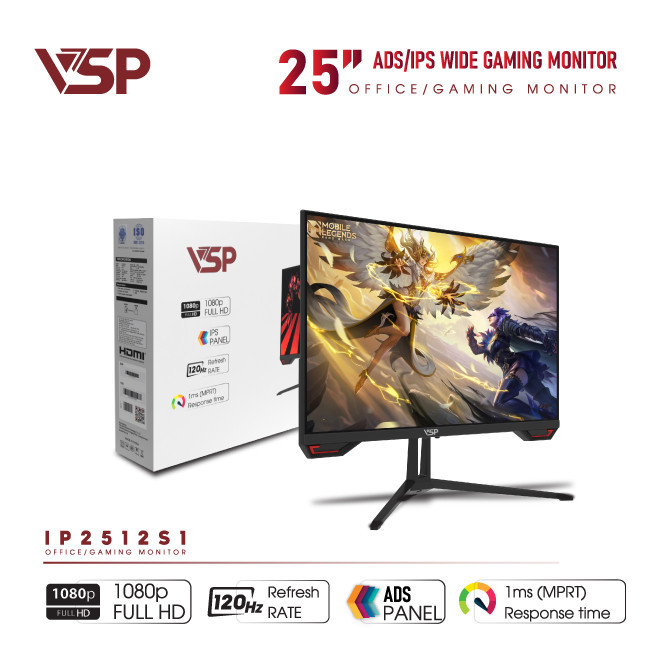 Màn hình VSP IP2512S1 | 24.5 inch, Full HD, IPS, 120Hz, 1ms