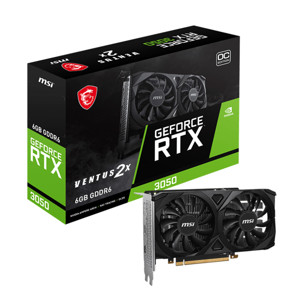 Card màn hình MSI RTX 3050 VENTUS 2X 6GB OC