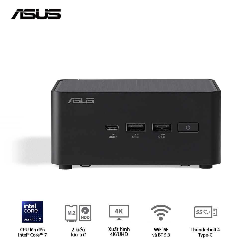 Máy bộ Asus Mini PC NUC 14 PRO Tall RNUC14RVHI300001I (Core 3 100U)
