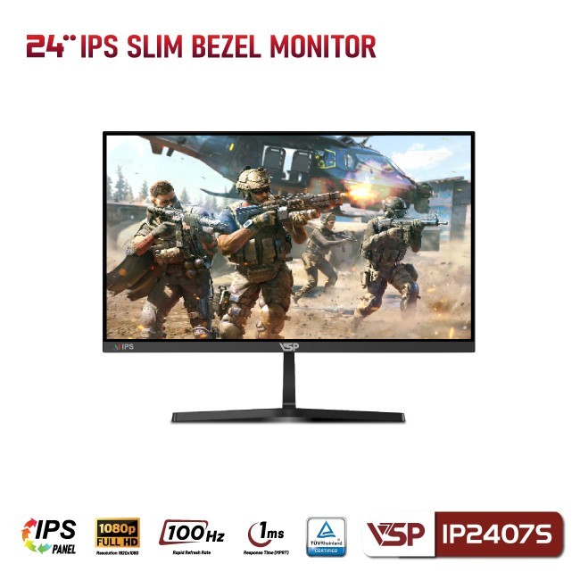Màn hình VSP IP2407S (24inch / IPS / FHD / 100Hz / 1ms)