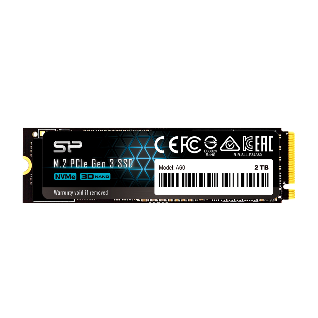 Ổ cứng SSD Silicon Power A60 2TB M2.PCIe SP002TBP34A60M28