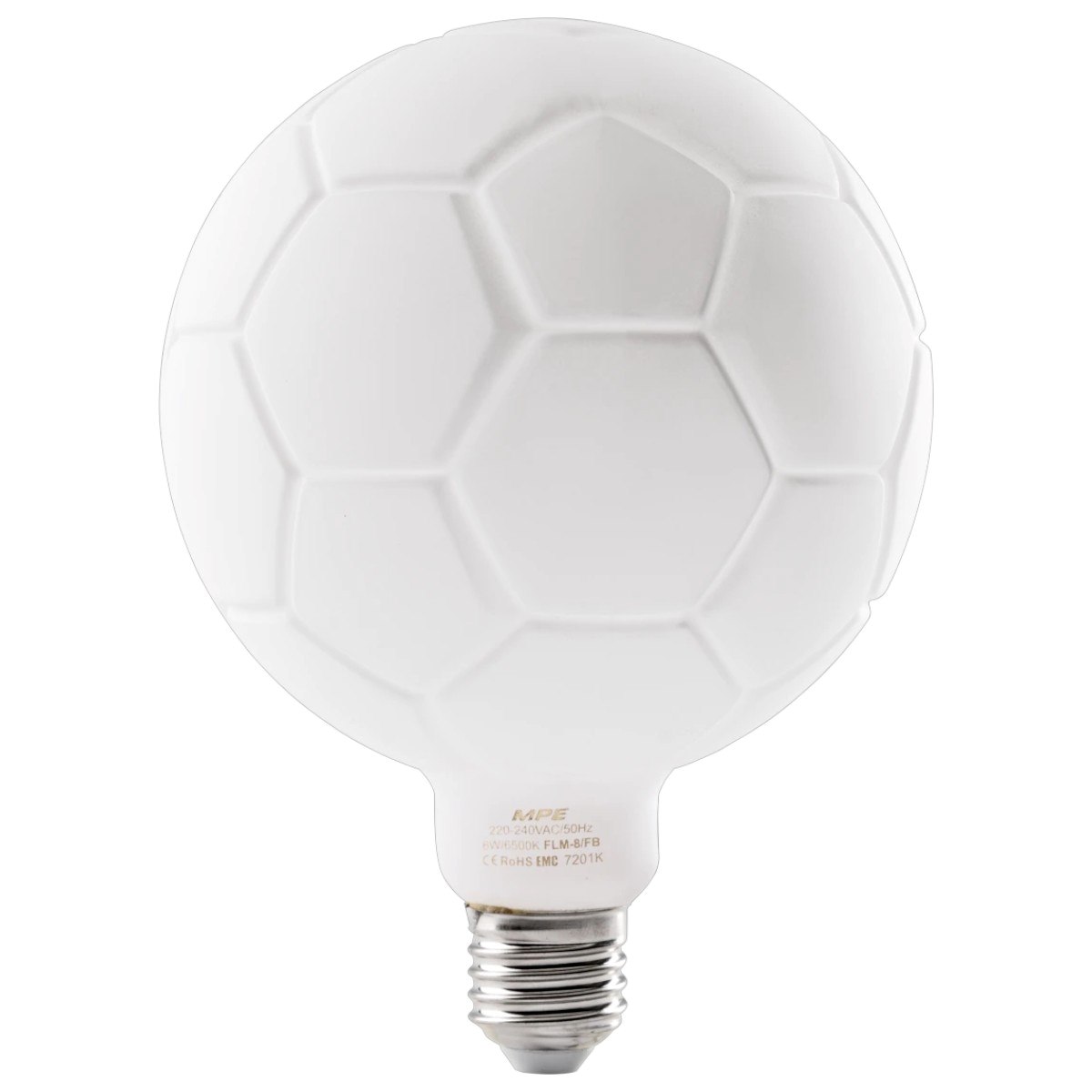 LED Bulb Filament hình trái banh thân đèn màu Milky 6W ánh sáng trắng FLM-8/FB