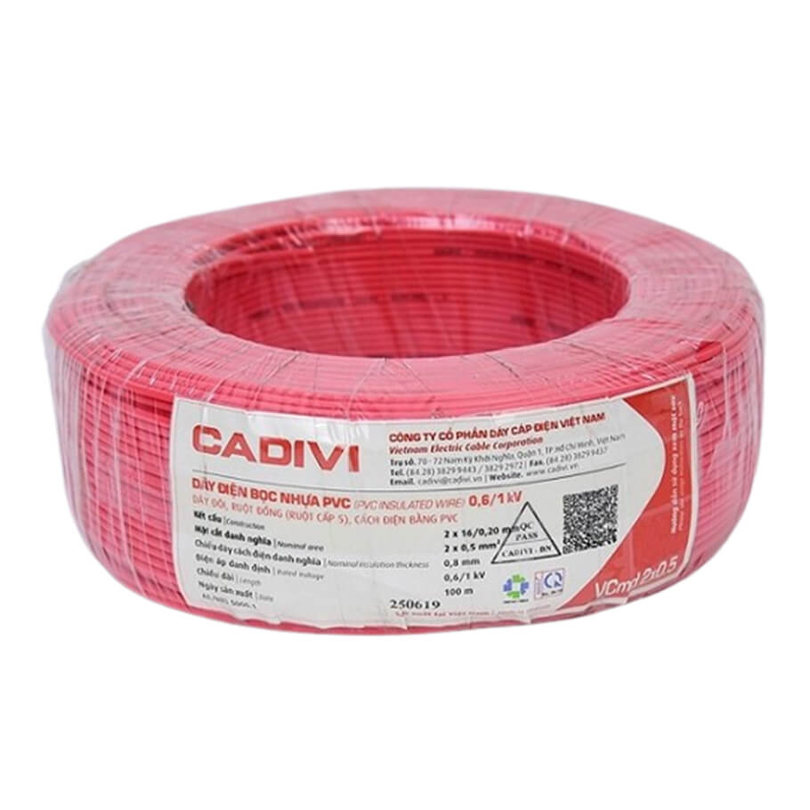 Dây điện Cadivi VCmd 2x0.5 - 0,6/1kV