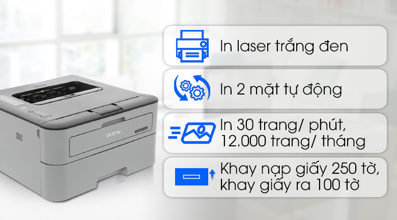 Máy in laser trắng đen BROTHER HL-L2321D